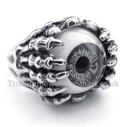 Titanium Black Eye Ring