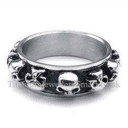 Titanium Skull Circling Ring