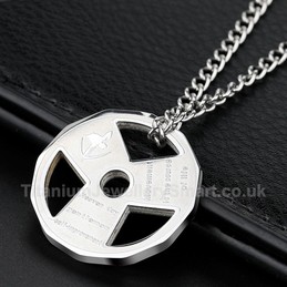 Titanium Dumbbell Mens Pendant