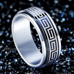 Titanium Rotatable Mens Ring