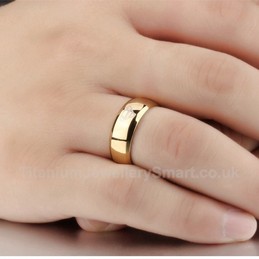 Titanium Mens Black Ring