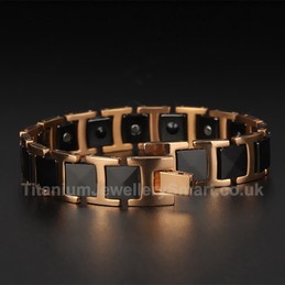Titanium,Ceramic Mens Bracelet