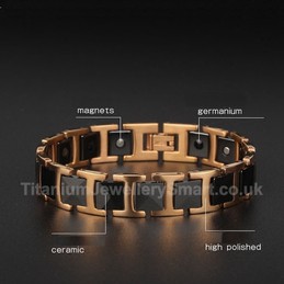 Titanium,Ceramic Mens Bracelet