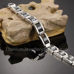 Titanium Black Mens Bracelet