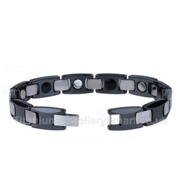 Titanium,Ceramic Mens Black Bracelet