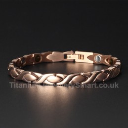 Titanium Womens Rose Gold Bracelet