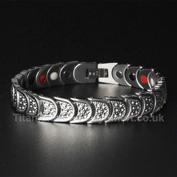 Titanium Mens Golden Bracelet