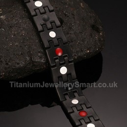 Titanium Mens Black Bracelet
