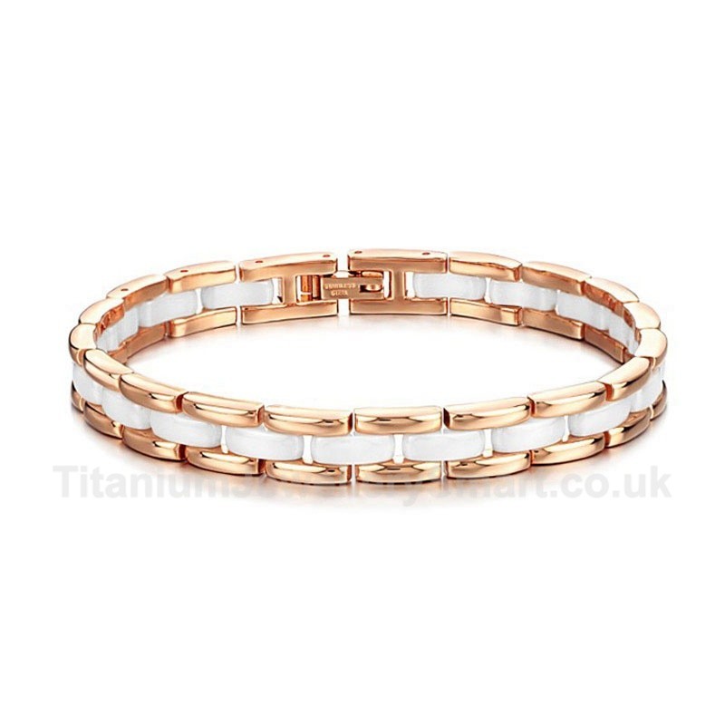 Titanium,Ceramic Womens Bracelet
