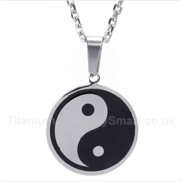 Titanium Tai Chi Pendant with Free Chain