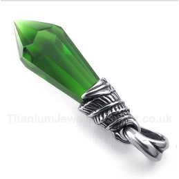 Titanium Hexagon Prism Pendant with Free Chain