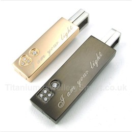 Titanium Love Couple's Pendant with Free Chain (One Pair)