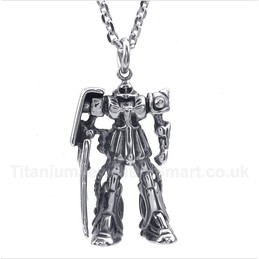 Titanium Robot Pendant with Free Chain