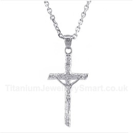 Titanium Jesus Pendant with Free Chain