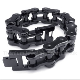 Titanium Black Bicycle Chain Bracelet