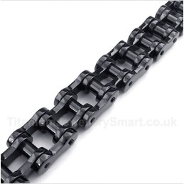 Titanium Black Bicycle Chain Bracelet