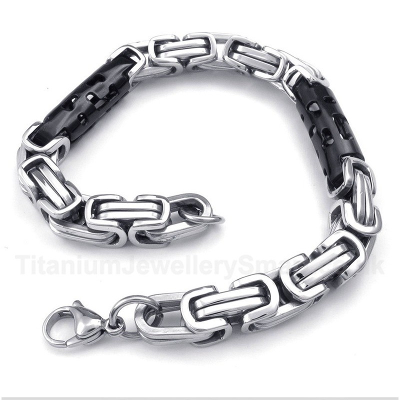 Titanium Cylinder Black Bracelet