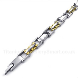 Titanium Gold Serrated Bracelet