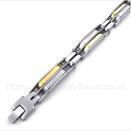 Titanium Gold Cable Bracelet
