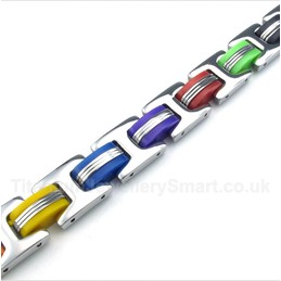 Titanium Colorful Rubber Bracelet