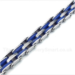 Titanium Blue Rubber Bracelet