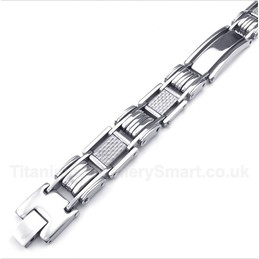 Titanium White Carbon Fiber Bracelet