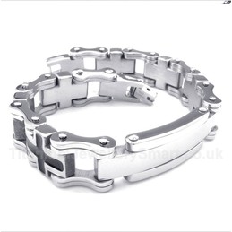 Titanium Black Cross Bracelet