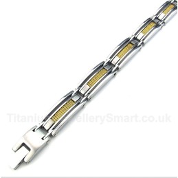 Titanium Gold Cable Bracelet