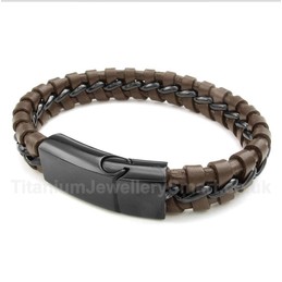Titanium Leather Bracelet