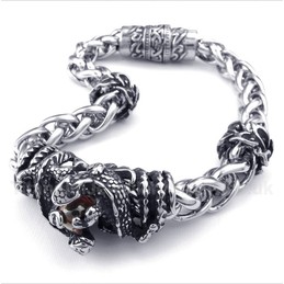 Titanium Casted Red Diamond Bracelet