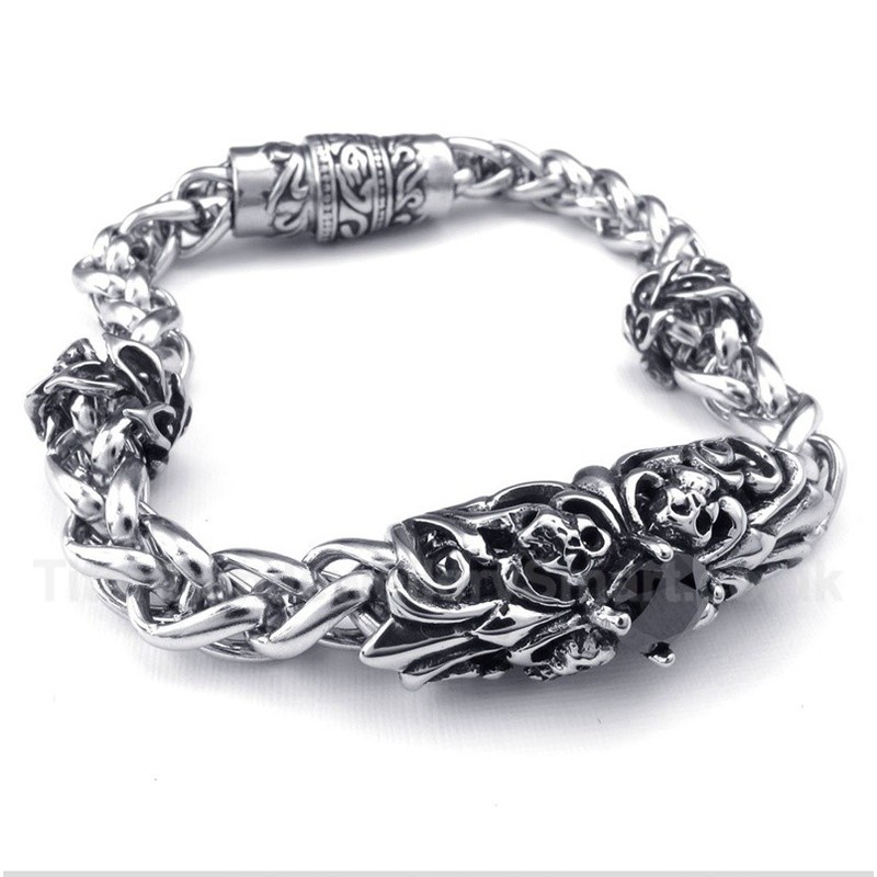 Titanium Casted Black Diamond Bracelet
