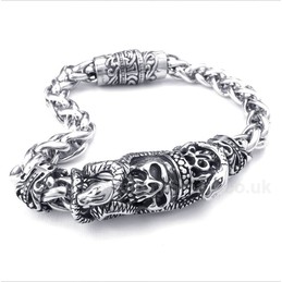 Titanium Casted Skull Bracelet