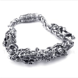 Titanium Casted Skull Bracelet