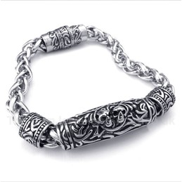 Titanium Casted Skull Bracelet