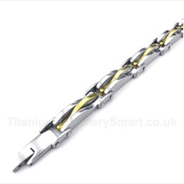 Titanium Gold Wave Bracelet
