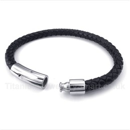 Titanium Leather Bracelet