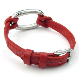 Titanium Leather Bracelet