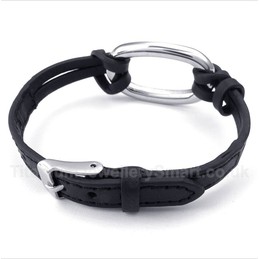 Titanium Leather Bracelet