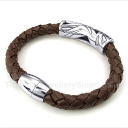 Titanium Leather Bracelet