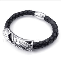 Titanium Leather Bracelet