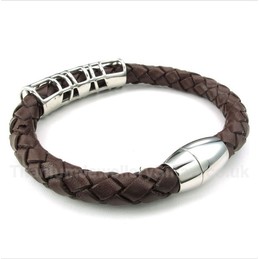 Titanium Leather Bracelet