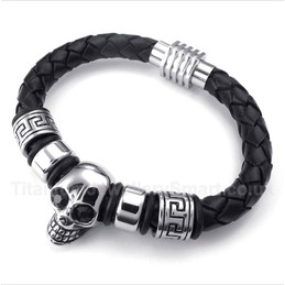 Leather Titanium Bracelet