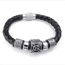 Leather Titanium Bracelet
