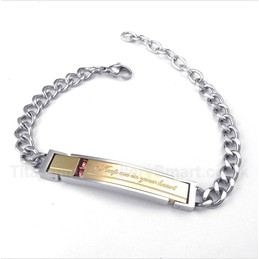 Titanium Diamond Couple's Bracelet for Her