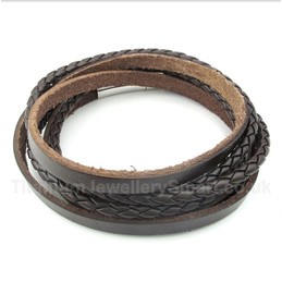 Titanium Leather Bracelet