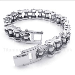 Titanium Black Bicycle Chain Bracelet