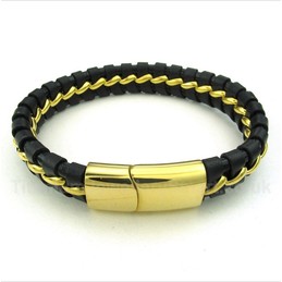 Titanium Leather Bracelet