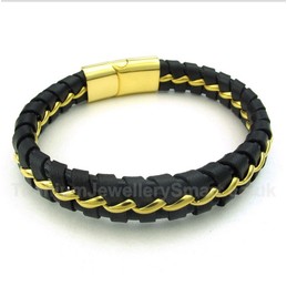 Titanium Leather Bracelet