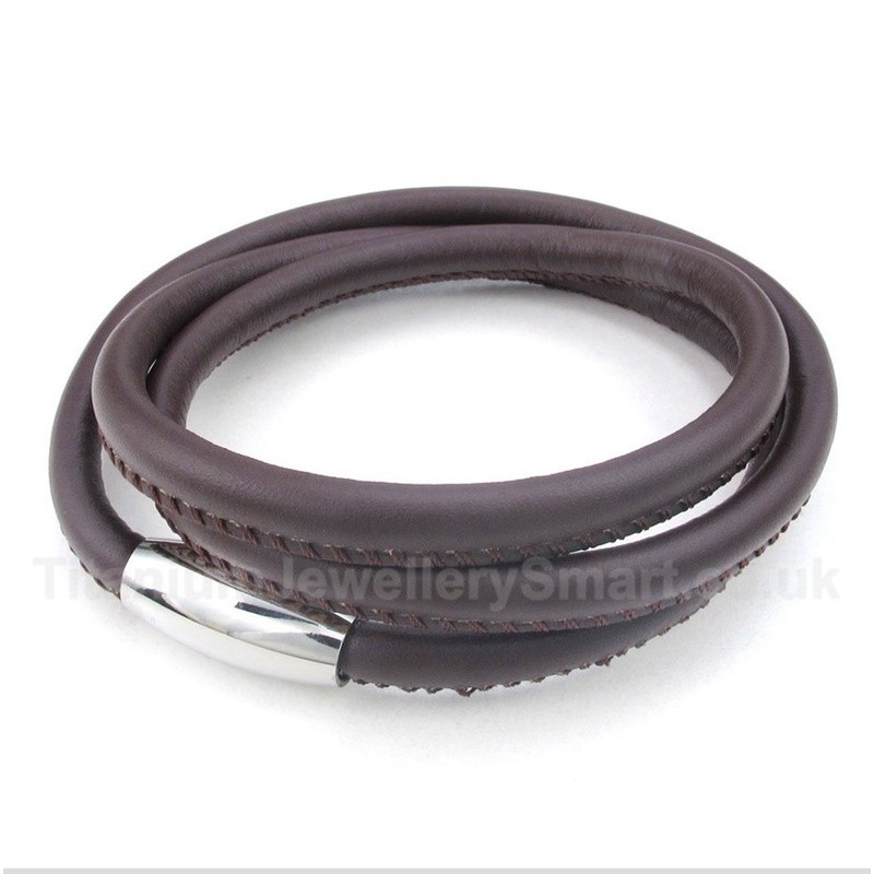 Titanium Leather Bracelet