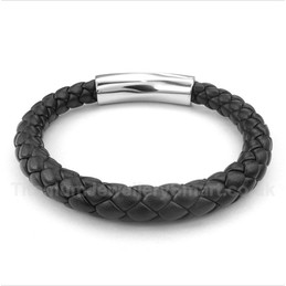 Titanium Leather Bracelet